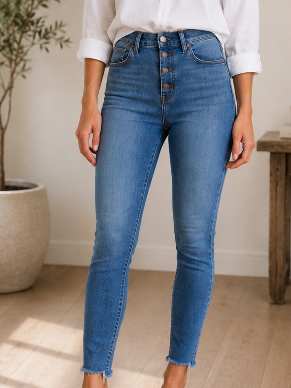 J. Crew 10” High Rise Button Fly Skinny Jeans 28